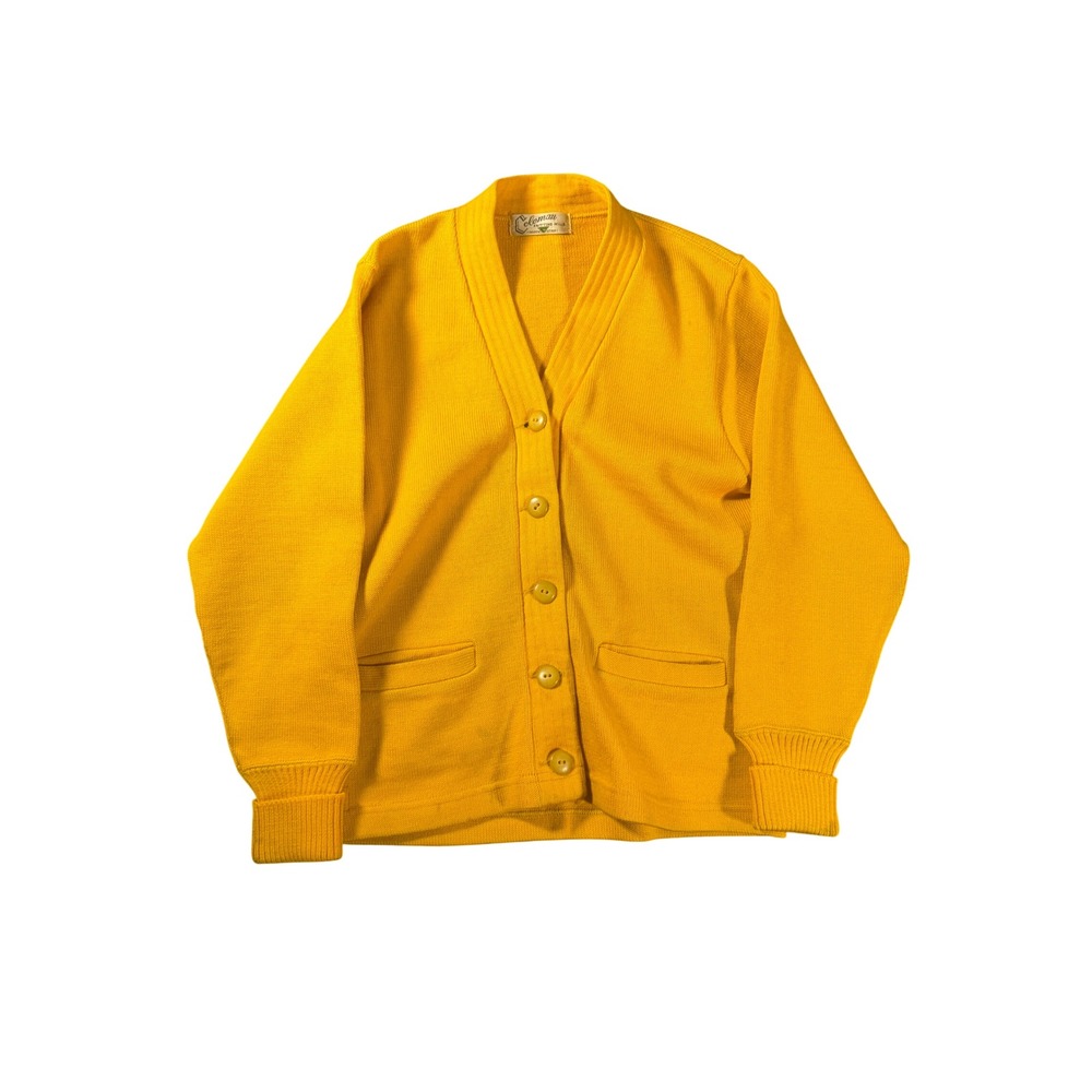 Men's Yellow Cardigan Sweater